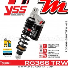 Amortisseur ~ YSS RG366-390TRW-05-888 