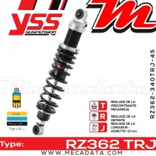 Amortisseur ~ YSS RZ362-340TRJ-45-88 