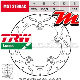 Disque de frein ~ TRW Lucas MST 219 RAC 