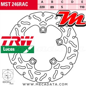 Disque de frein ~ TRW Lucas MST 246 RAC 