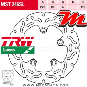 Disque de frein ~ TRW Lucas MST 246 SL 
