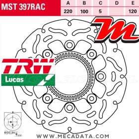 Disque de frein ~ TRW Lucas MST 397 RAC 