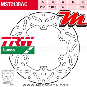 Disque de frein ~ TRW Lucas MST 213 RAC 