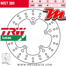 Disque de frein ~ TRW Lucas MST 389 ALL 