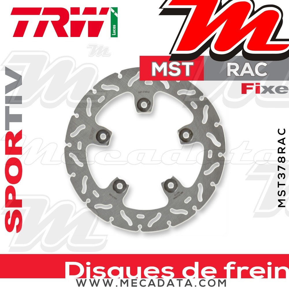 Disque de frein ~ TRW Lucas MST 378 RAC 