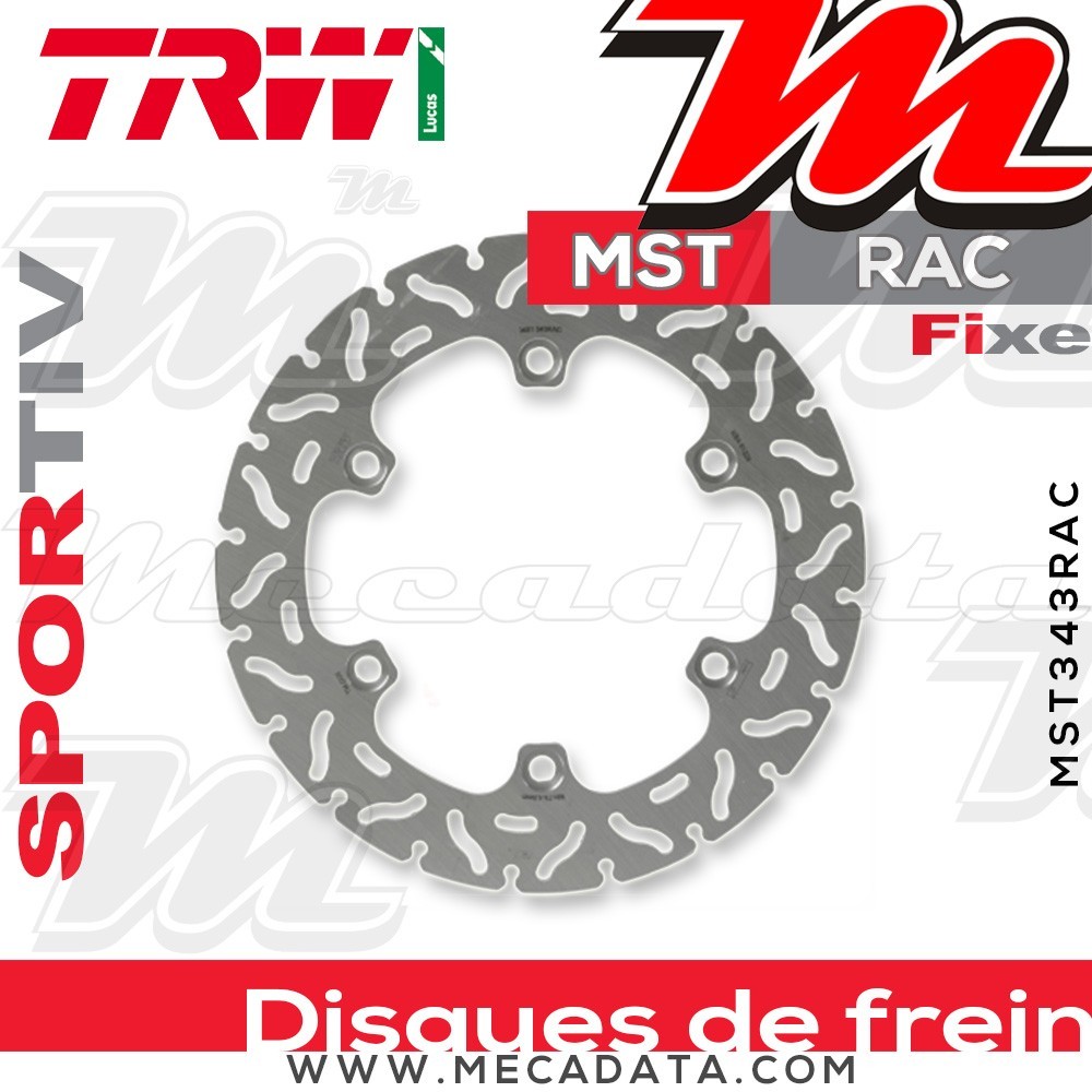 Disque de frein ~ TRW Lucas MST 343 RAC 