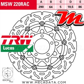Disque de frein ~ TRW Lucas MSW 220 RAC 