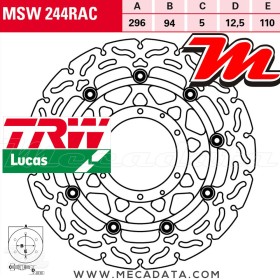 Disque de frein ~ TRW Lucas MSW 244 RAC 