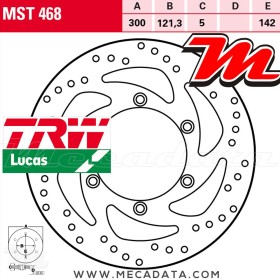 Disque de frein ~ TRW Lucas MST 468 ALL 