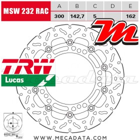 Disque de frein ~ TRW Lucas MSW 232 RAC 