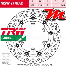 Disque de frein ~ TRW Lucas MSW 277 RAC 