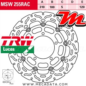 Disque de frein ~ TRW Lucas MSW 255 RAC 