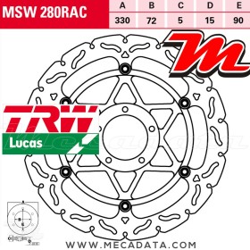 Disque de frein ~ TRW Lucas MSW 280 RAC 