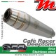 Silencieux Racing universel sans tube de liaison ~ GPR Deeptone Inox Cafè Racer 