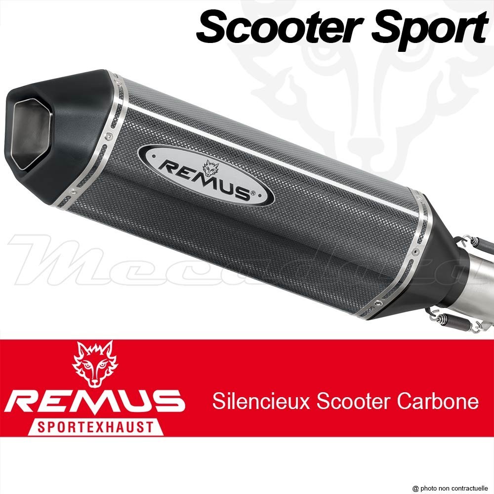 Silencieux Echappement Remus Piaggio Vespa GTS 250 i e 05+