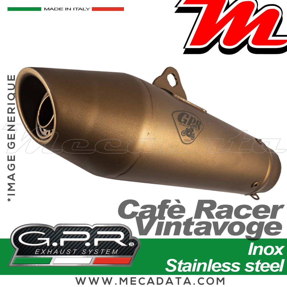 Silencieux Pot d'échappement MOTO GUZZI V11 SPORT/V11 LE MANS 1998/2006 GPR  Vintavoge Bronze Cafè Racer