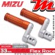 Repose-pieds ajustables passager Mizu Flex-Race Value:33 mm | Argent | Orange