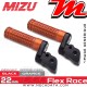 Repose-pieds ajustables passager Mizu Flex-Race Value:22 mm | Noir | Orange