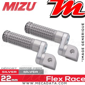 Repose-pieds ajustables conducteur Mizu Flex-Race Value:22 mm | Argent | Argent