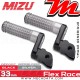 Repose-pieds ajustables conducteur Mizu Flex-Race Déport mm| Couleur déport | Couleur repose-pieds:33 mm | Noir | Argent