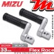 Repose-pieds ajustables conducteur Mizu Flex-Race Déport mm| Couleur déport | Couleur repose-pieds:33 mm | Argent | Noir