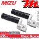 Repose-pieds ajustables conducteur Mizu Flex-Race Déport mm| Couleur déport | Couleur repose-pieds:22 mm | Argent | Noir