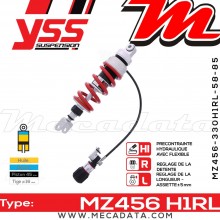 Amortisseur ~ YSS MZ456-330H1RL-58-85 