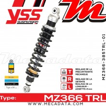 Amortisseur YSS MZ366 TRL ~ BMW K 100 RS 16V ABS (100/K589VV) ~ Annee 1991 