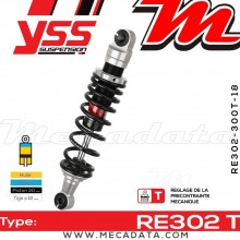 Amortisseur YSS RE302 T ~ Kawasaki ER 500 A Twister (ER500AAA) ~ Annee 2000 