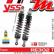 Amortisseur YSS RE302 T ~ Honda CB 500 S Sport (PC32E) ~ Annee 2002 - 2003 