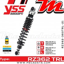 Amortisseur YSS RZ362 TRL ~ Kawasaki ZRX 1200 R (ZRT20AAA) ~ Annee 2001 