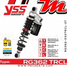 Amortisseur YSS RG362 TRC ~ Yamaha XJR 1200 (4PU) ~ Annee 1996 