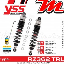 Amortisseur YSS RZ362 TRL ~ Yamaha XJR 1200 (4PU) ~ Annee 1996 