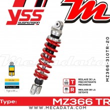 Amortisseur YSS MZ366 TR ~ Suzuki RF 600 R (GN76B) ~ Annee 1993 