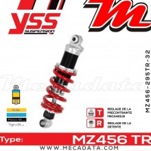 Amortisseur YSS MZ456 TR ~ Yamaha XJ 600 H (51J) ~ Annee 1986 - 1988 