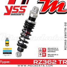 Amortisseur YSS RZ362 TR ~ Suzuki VZ 800 Marauder (AF1112) ~ Annee 2001 