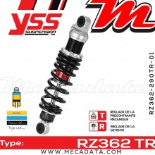 Amortisseur YSS RZ362 TR ~ Honda VTX 1800 C1 (SC46A) ~ Annee 2005 - 2006 