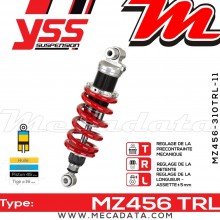 Amortisseur YSS MZ456 TRL ~ Yamaha TDM 850 N (4CM) ~ Annee 1993 