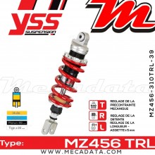 Amortisseur YSS MZ456 TRL ~ Yamaha MT-07 ABS (RM042) ~ Annee 2015 