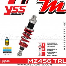 Amortisseur YSS MZ456 TRL ~ Aprilia RSV 1000 Mille (RP001) ~ Annee 2001 - 2002 