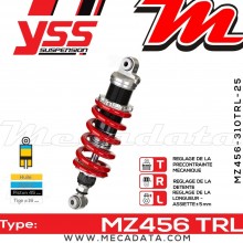 Amortisseur YSS MZ456 TRL ~ Honda XL 125 V Varadero (JC32A) ~ Annee 2002 