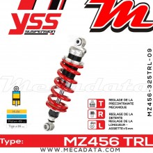 Amortisseur YSS MZ456 TRL ~ Yamaha XTZ 660 H Tenere (3YF) ~ Annee 1992 