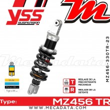 Amortisseur YSS MZ456 TR ~ BMW F 650 GS Dakar (E650G) ~ Annee 2005 