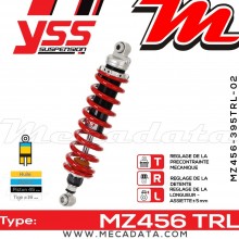 Amortisseur YSS MZ456 TRL ~ Yamaha XT 600 Z Tenere (3AJ) ~ Annee 1989 