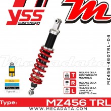 Amortisseur YSS MZ456 TRL ~ Yamaha XTZ 750 H Super Tenere (3LD) ~ Annee 1992 