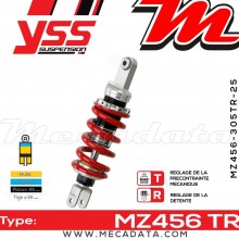 Amortisseur YSS MZ456 TR ~ Honda CB 600 F Hornet (PC36A) ~ Annee 2005 