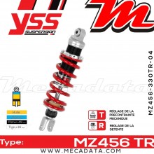 Amortisseur YSS MZ456 TR ~ Kawasaki Z 750 J (ZR750JJA) ~ Annee 2005 