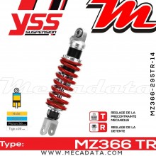 Amortisseur YSS MZ366 TR ~ Honda CBR 250 RA ABS (MC41B) ~ Annee 2011 - 2012 