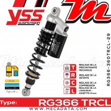 Amortisseur YSS RG366 TRC ~ Suzuki GSX 1400 (BN1111) ~ Annee 2006 - 2007 