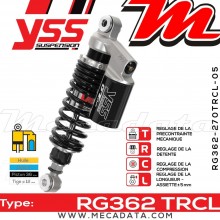 Amortisseur YSS RG362 TRC ~ Kawasaki EN 500 B (EN500B) ~ Annee 1994 